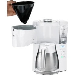 Melitta Filterkaffeemaschine »LOOK® Therm Timer 1025-17 Weiß«, 1,25 L Kaffeekanne, Papierfilter, 1x4 -Melitta 02d3312e8521dfe288fc1150f9135f07