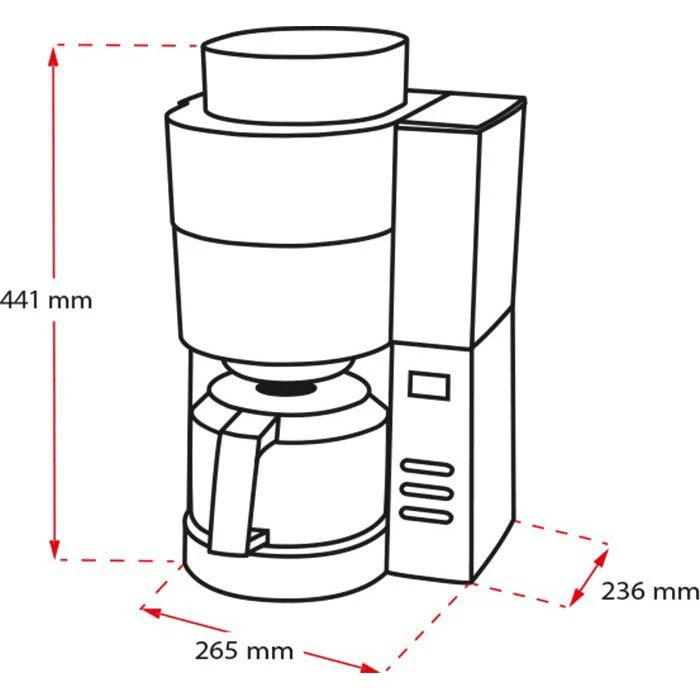 Melitta Kaffeemaschine 1021-12, AromaFresh Therm, Mit Mahlwerk, Thermoskanne, Für 10 Tassen, Schwarz 7 Melitta Kaffeemaschine 1021-12, AromaFresh Therm, Mit Mahlwerk, Thermoskanne, Für 10 Tassen, Schwarz – Bild 5