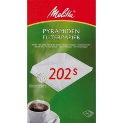 Melitta Filtertüten 202s, Pyramidenfilter, Größe 202s, Weiß, 100 Stück