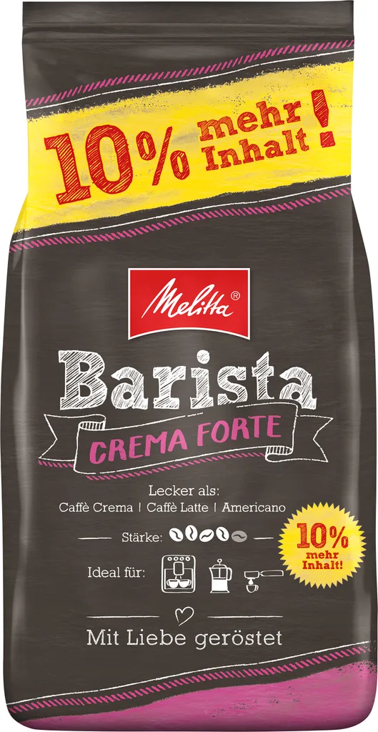 MELITTA Ganze Kaffeebohnen Barista Crema Forte 1100 G Kräftig Und Vollmundig 4 MELITTA Ganze Kaffeebohnen Barista Crema Forte 1100 G Kräftig Und Vollmundig – Bild 2