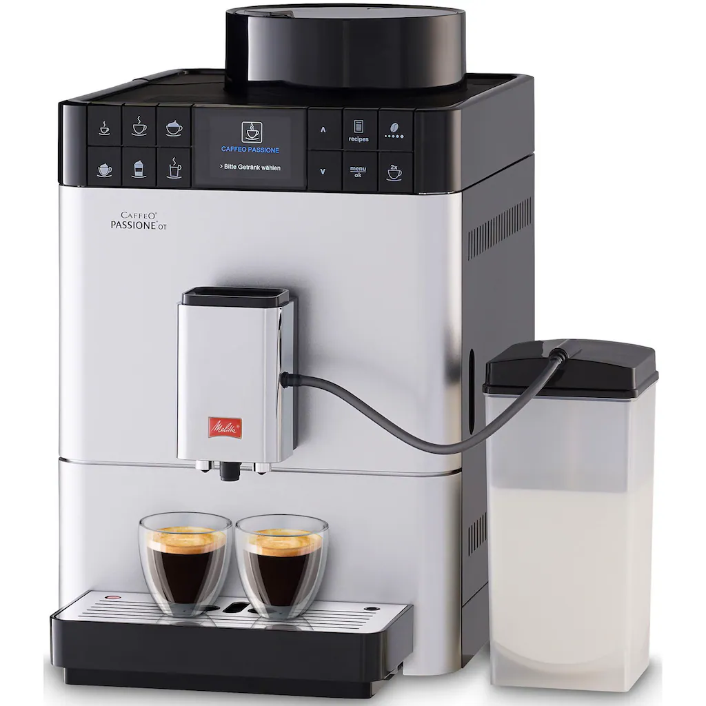Melitta Kaffeevollautomat »Passione® One Touch F53/1-101, Silber«, One Touch Funktion, Tassengenau Frisch Gemahlene Bohnen 4 Melitta Kaffeevollautomat »Passione® One Touch F53/1-101, Silber«, One Touch Funktion, Tassengenau Frisch Gemahlene Bohnen – Bild 2