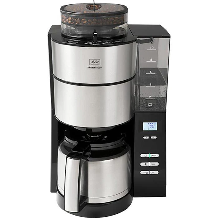Melitta Kaffeemaschine 1021-12, AromaFresh Therm, Mit Mahlwerk, Thermoskanne, Für 10 Tassen, Schwarz 3 Melitta Kaffeemaschine 1021-12, AromaFresh Therm, Mit Mahlwerk, Thermoskanne, Für 10 Tassen, Schwarz