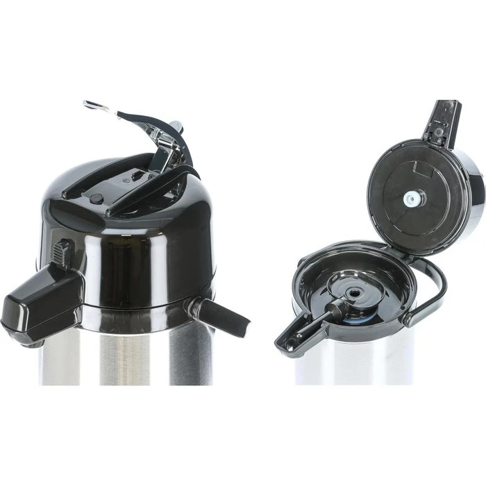 Melitta Thermoskanne 16718, Mit Glaskolben, Isolierkanne / Pumpkanne, Silber, Edelstahl, 2,2 L 4 Melitta Thermoskanne 16718, Mit Glaskolben, Isolierkanne / Pumpkanne, Silber, Edelstahl, 2,2 L – Bild 2