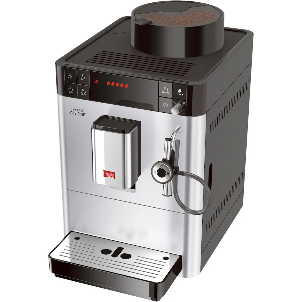 Melitta Kaffeevollautomat »Passione® One Touch F53/1-101, Silber«, Tassengenau Frisch Gemahlen, Service-Taste Für Entkalkung & Reinigung 5 Melitta Kaffeevollautomat »Passione® One Touch F53/1-101, Silber«, Tassengenau Frisch Gemahlen, Service-Taste Für Entkalkung & Reinigung – Bild 3