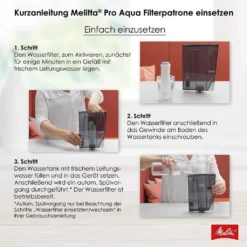 3x Melitta 224562 Filterpatrone Für Kaffeevollautomaten Pro Aqua Vorbeugung Von Verkalkung, Einfache Anwendung, 3 Patronen -Melitta 7ba6a5d767bacf2ef75bfcc570d5bca0