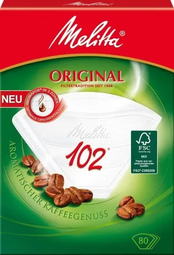Melitta SDA Filtertüten 102/80 Ws Aroma VE80 2 Melitta SDA Filtertüten 102/80 Ws Aroma VE80