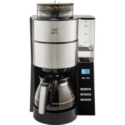 Melitta AromaFresh 1021-01, Kaffeemaschine Mit Mahlwerk, Glaskanne, Schwarz, Für 10 Tassen