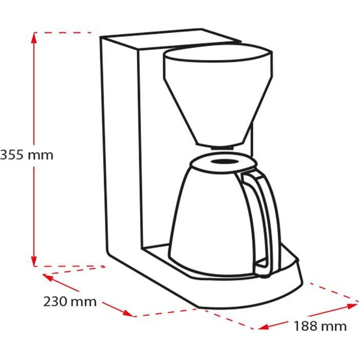 Melitta Kaffeemaschine 1017-06 Enjoy Therm, Kunststoff, Schwarz, 8 Tassen 6 Melitta Kaffeemaschine 1017-06 Enjoy Therm, Kunststoff, Schwarz, 8 Tassen – Bild 4