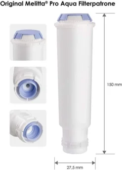 3x Melitta 224562 Filterpatrone Für Kaffeevollautomaten Pro Aqua Vorbeugung Von Verkalkung, Einfache Anwendung, 3 Patronen -Melitta c7ad72b10c686963a77a4e65afd8aa7c