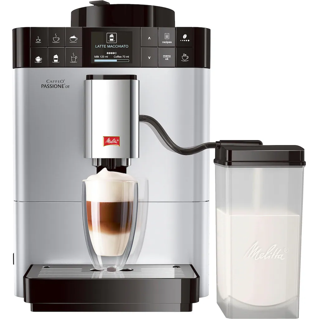 Melitta Kaffeevollautomat »Passione® One Touch F53/1-101, Silber«, One Touch Funktion, Tassengenau Frisch Gemahlene Bohnen 5 Melitta Kaffeevollautomat »Passione® One Touch F53/1-101, Silber«, One Touch Funktion, Tassengenau Frisch Gemahlene Bohnen – Bild 3