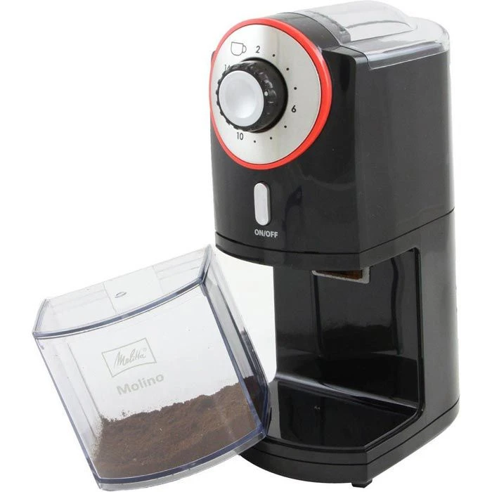 Melitta Molino 101902, Elektrisch, 100 Watt, Schwarz, Mit Scheibenmahlwerk, Kaffeemühle 5 Melitta Molino 101902, Elektrisch, 100 Watt, Schwarz, Mit Scheibenmahlwerk, Kaffeemühle – Bild 3
