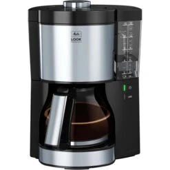 Melitta Kaffeemaschine 1025-06 Look Perfection, Kunststoff, Mit Glaskanne, 15 Tassen, Schwarz