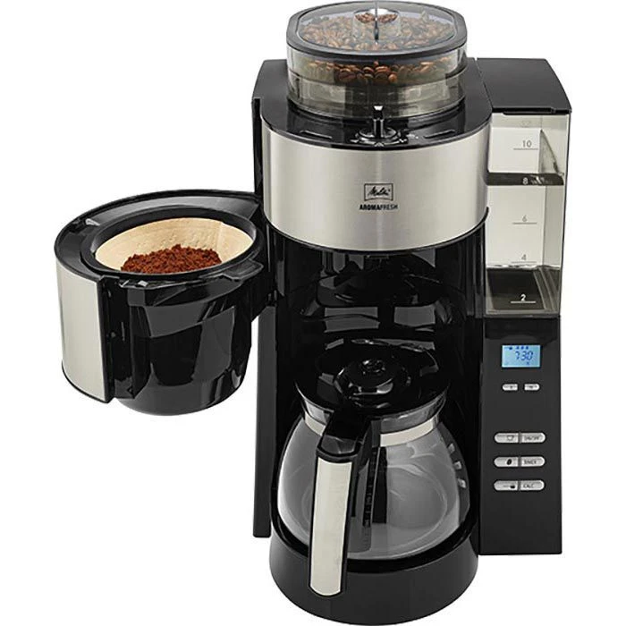 Melitta AromaFresh 1021-01, Kaffeemaschine Mit Mahlwerk, Glaskanne, Schwarz, Für 10 Tassen 5 Melitta AromaFresh 1021-01, Kaffeemaschine Mit Mahlwerk, Glaskanne, Schwarz, Für 10 Tassen – Bild 3