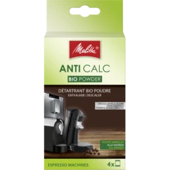 Melitta Anti Calc Bio Pulver Für Kaffeevollautomaten, 4x40g