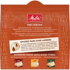 Melitta Kaffeepads BellaCrema La Crema, 16 Pads -Melitta f0bc8fc08a9cded491f3481688cdd4acd2d24449 kaffeepads melitta bellacrema la crema