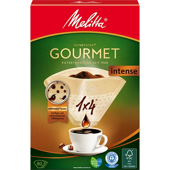 Melitta Gourmet® Intense, 1x4®, 80 St. | Filtertüten® 3 Melitta Gourmet® Intense, 1x4®, 80 St. | Filtertüten®