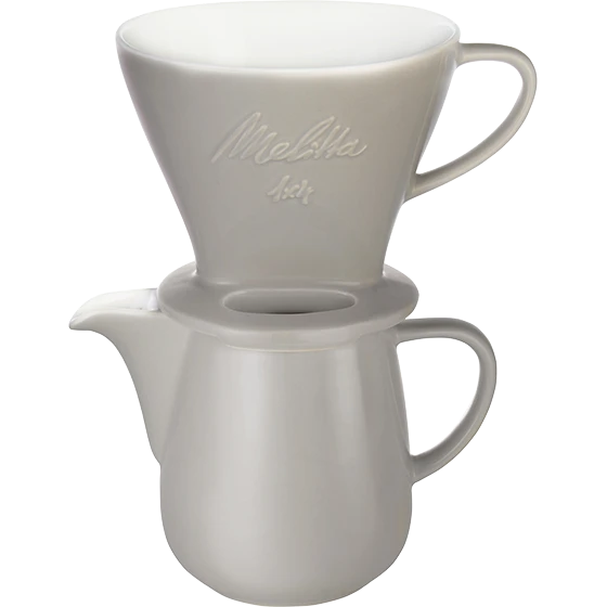 Melitta Kaffeefilter Aus Porzellan 1x4® & Porzellankanne 0,6L Grau 3 Melitta Kaffeefilter Aus Porzellan 1x4® & Porzellankanne 0,6L Grau