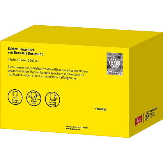 Melitta Doppelwandige Kaffee-Gläser BVB 5 Melitta Doppelwandige Kaffee-Gläser BVB – Bild 3